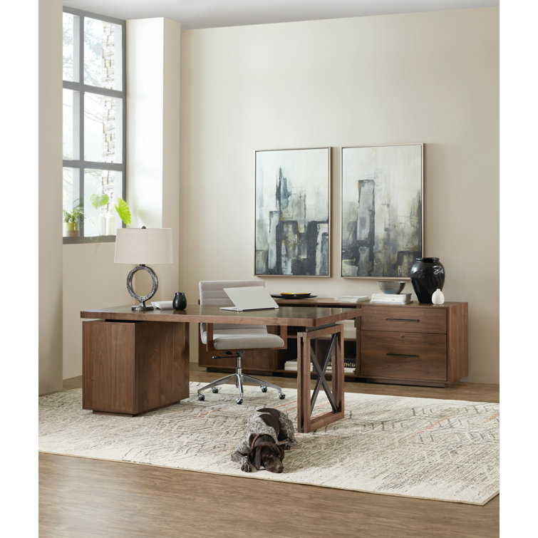 Elon Adjustable 2-Shelf Medium Wood Office Storage Cabinet