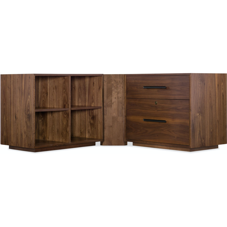 Adjustable Medium Wood Bookcase with Cubes and Shelves