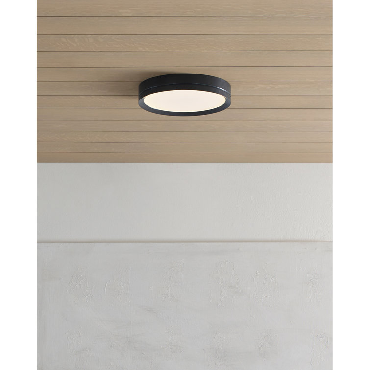 Antique Bronze 12" Glass LED Flush Mount Light