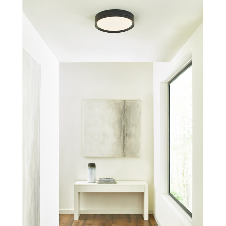 Antique Bronze 12" Glass LED Flush Mount Light