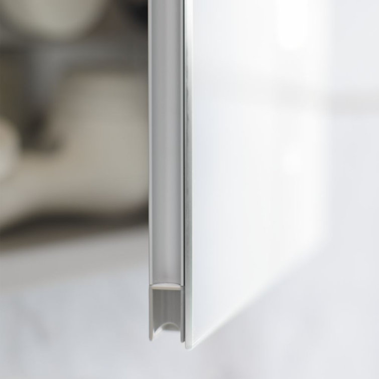 Modern Rectangular Surface Mount Medicine Cabinet with Bluetooth