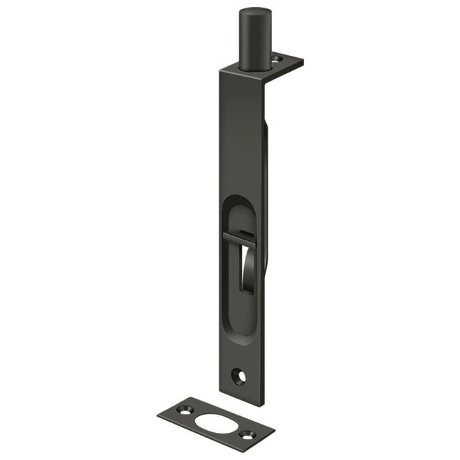 Oil Rubbed Bronze 6-Inch Square Door Flush Bolt