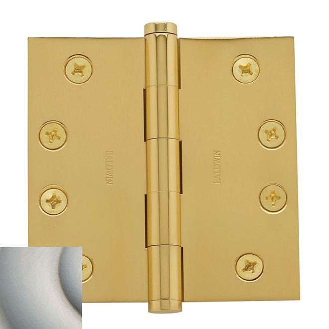 Baldwin 4" x 4" Square Mortise Hinge in Dark Bronze