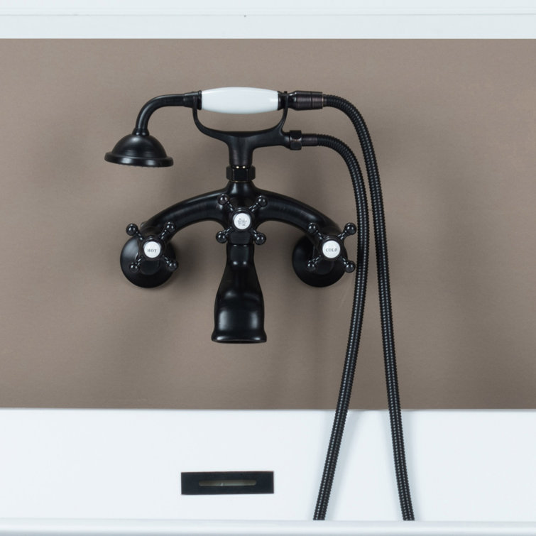 Oil Rubbed Bronze Wall Mount Tub Faucet with Handshower