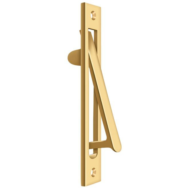 Polished Brass Heavy Duty Edge Pull for Pocket Doors