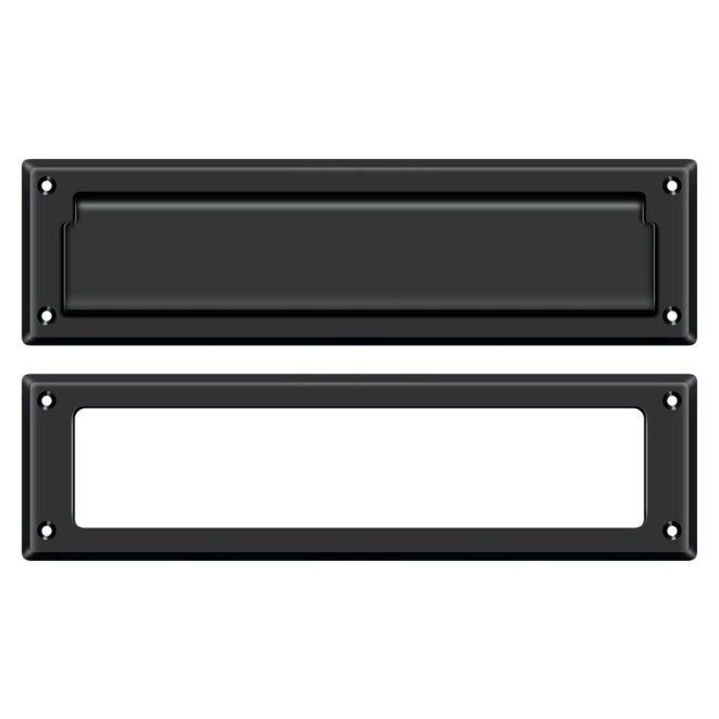 Flat Black 13 1/8" Solid Brass Mail Slot