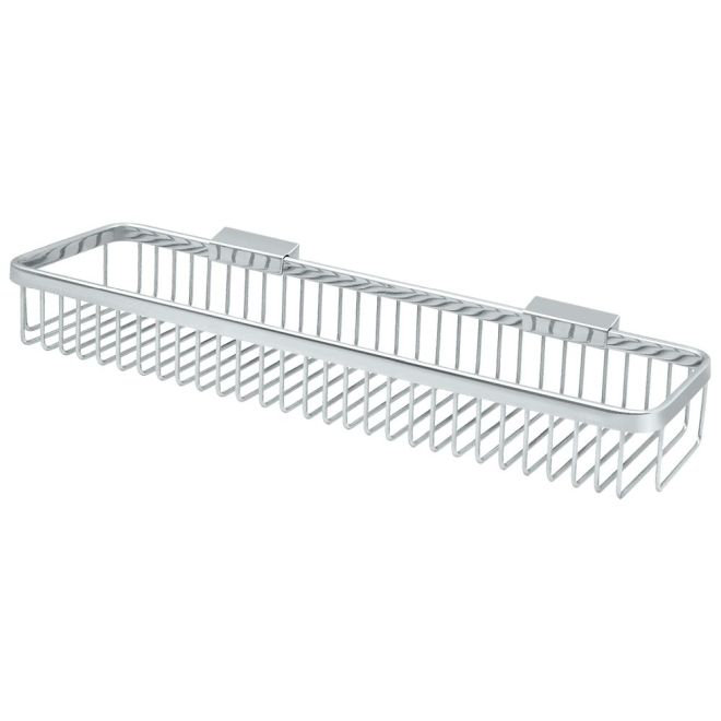 Polished Chrome Rectangular Wall Mount Shower Basket
