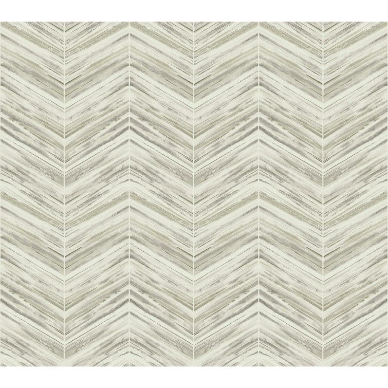 Cream Chevron Pre-pasted Washable Wallpaper Roll