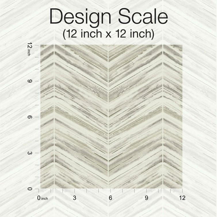 Cream Chevron Pre-pasted Washable Wallpaper Roll
