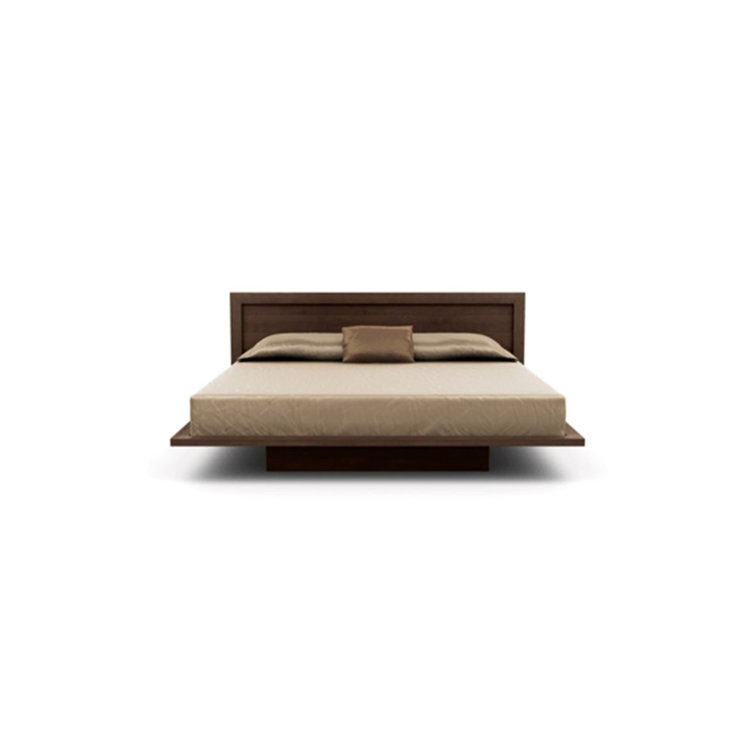 Moduluxe Queen Platform Bed with Smoke Cherry Wood Frame