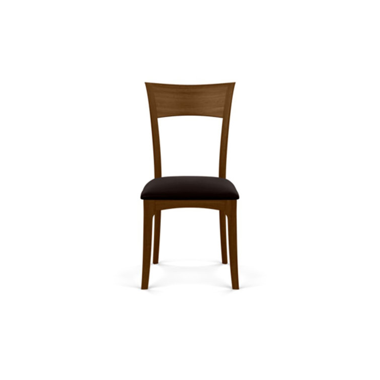 Oyster Microsuede Upholstered Dining Chair in Natural Walnut