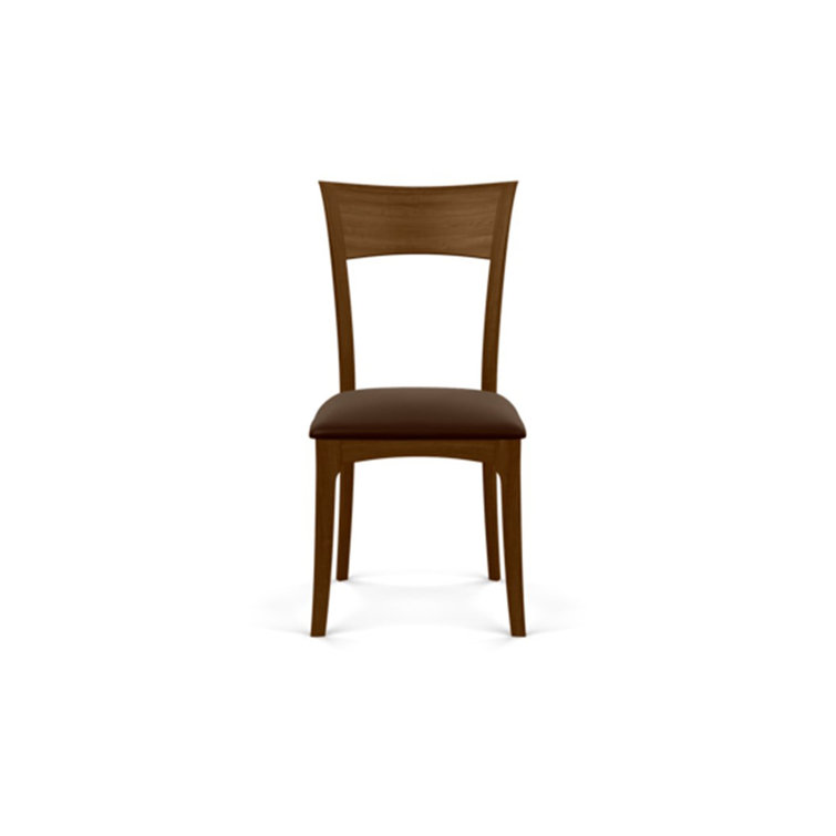 Oyster Microsuede Upholstered Dining Chair in Natural Walnut