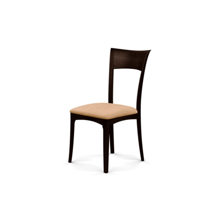 Ingrid Smoke Cherry Solid Wood Dining Chair with Onyx Upholstery