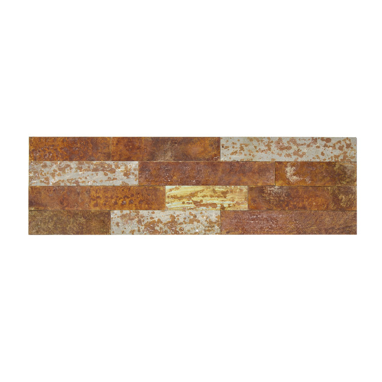 Tarnished Tin Distressed Metal Peel and Stick Wall Tile