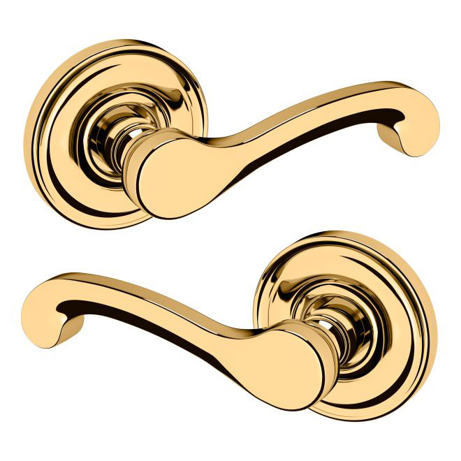Classic Unlacquered Brass Passage Door Lever Set