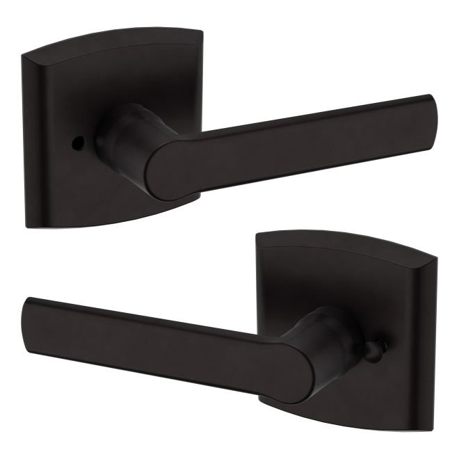 Oil Rubbed Bronze Privacy Door Lever with Rose