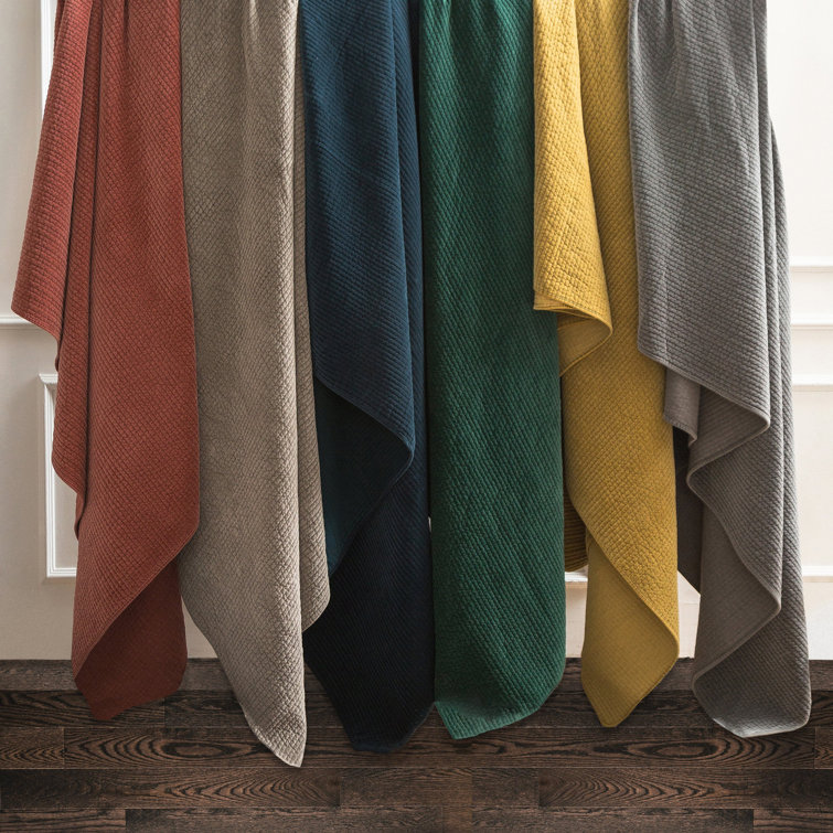 Tuscan Twin Velvet Quilt with Channel Stitching