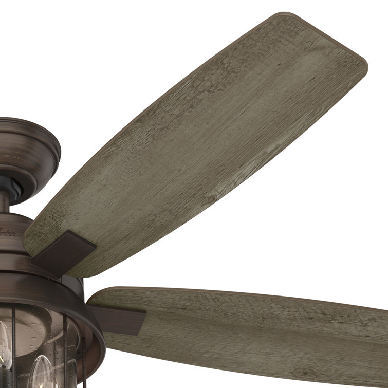 52" Weathered Copper Ceiling Fan with Light and Remote