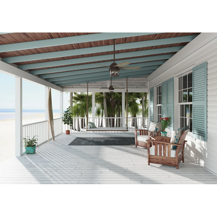 52" Weathered Copper Ceiling Fan with Light and Remote