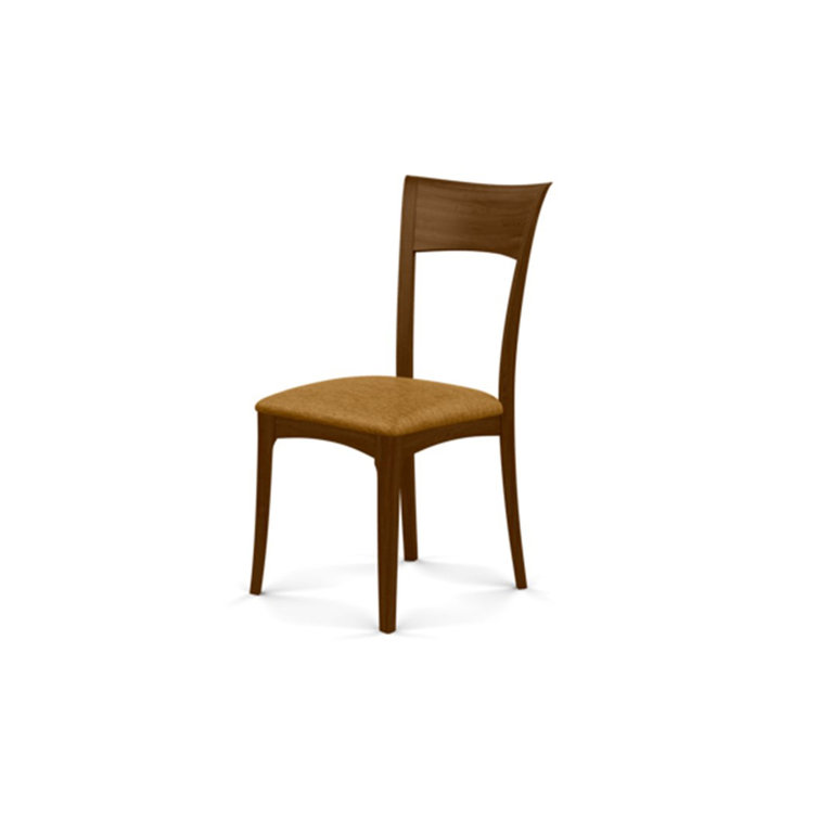 Oyster Microsuede Upholstered Dining Chair in Natural Walnut