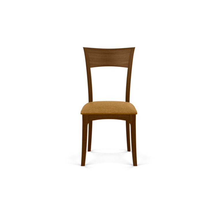 Oyster Microsuede Upholstered Dining Chair in Natural Walnut