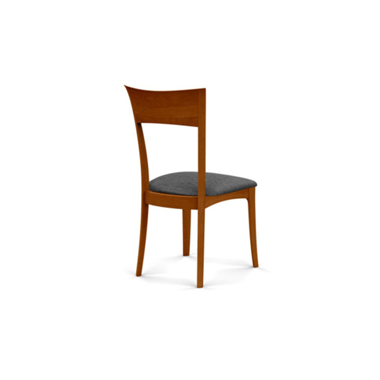 Sand Microsuede Upholstered Side Chair with Autumn Cherry Frame