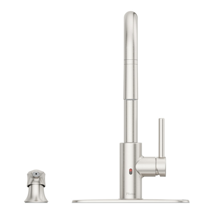 Zanna Stainless Steel Touchless Pull-Down Kitchen Faucet with Soap Dispenser