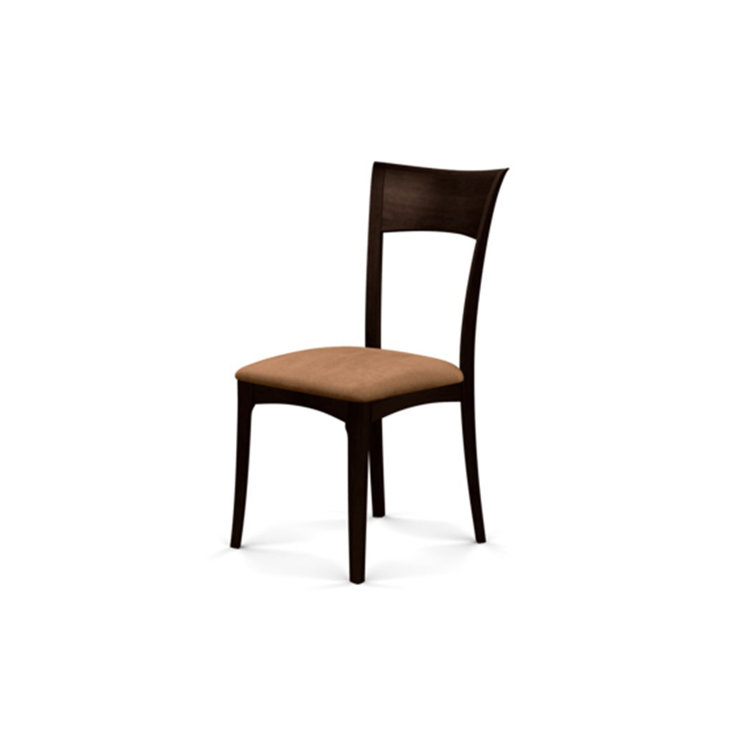 Ingrid Smoke Cherry Solid Wood Dining Chair with Onyx Upholstery
