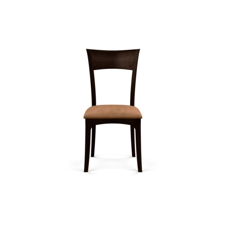 Ingrid Smoke Cherry Solid Wood Dining Chair with Onyx Upholstery