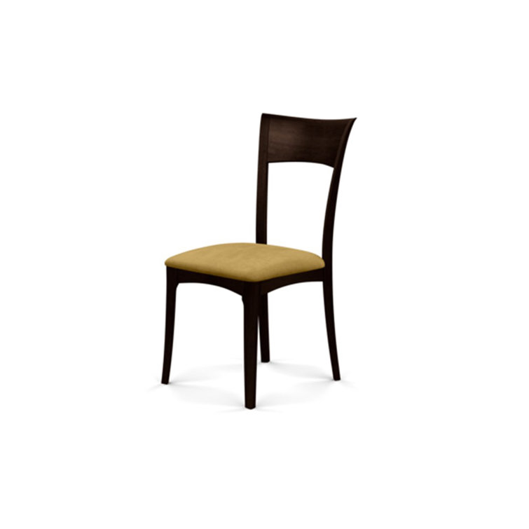 Ingrid Smoke Cherry Solid Wood Dining Chair with Onyx Upholstery