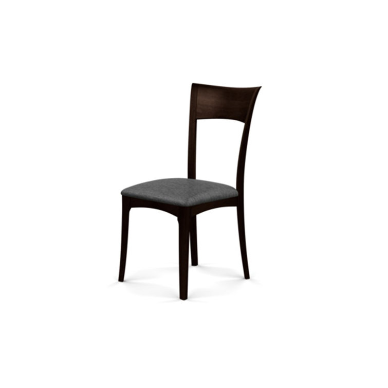 Ingrid Smoke Cherry Solid Wood Dining Chair with Onyx Upholstery