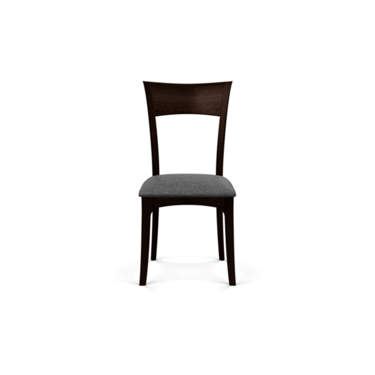 Ingrid Smoke Cherry Solid Wood Dining Chair with Onyx Upholstery