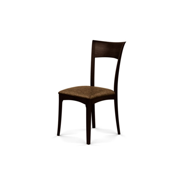 Ingrid Smoke Cherry Solid Wood Dining Chair with Onyx Upholstery