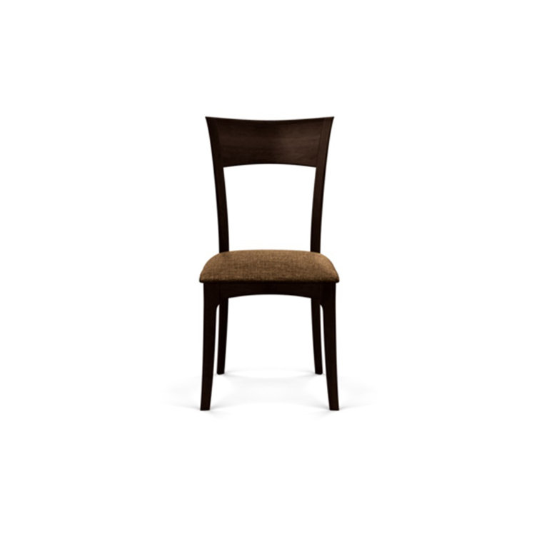 Ingrid Smoke Cherry Solid Wood Dining Chair with Onyx Upholstery