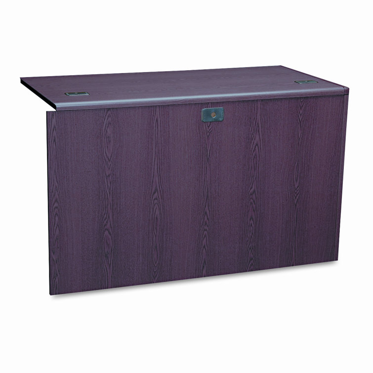 Elegant Mahogany Laminate 48"x24" Desk Return with Lockable Drawers
