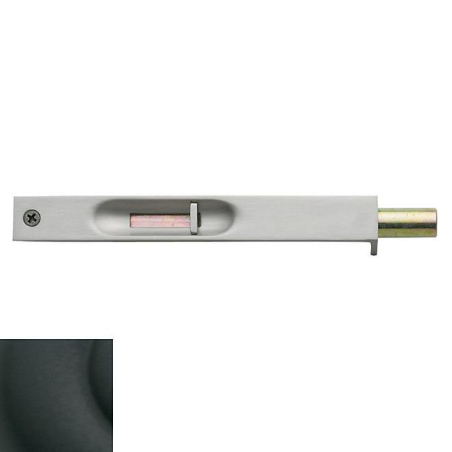 Satin Black 6" Flush Bolt Door Lock