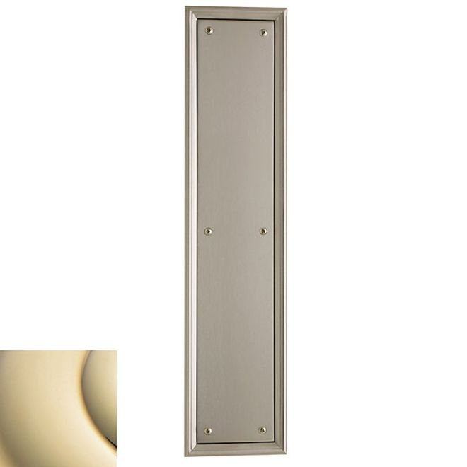 Nashville Lifetime Brass Push Plate with Mounting Hardware