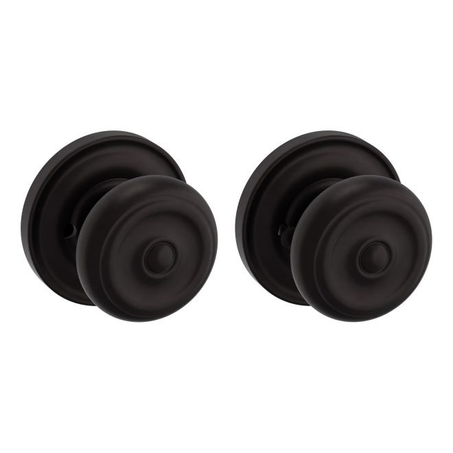 Oil Rubbed Bronze Privacy Door Knob with Colonial Rose