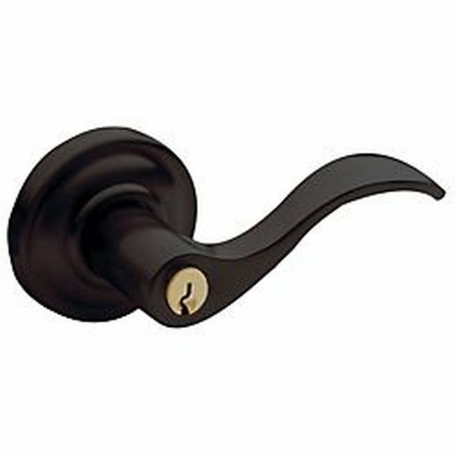 Oil Rubbed Bronze Wave Full Dummy Door Lever