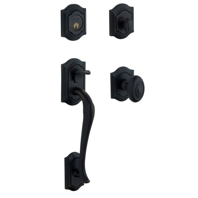 Bethpage Satin Black Dummy Handleset with Knob and Rosette
