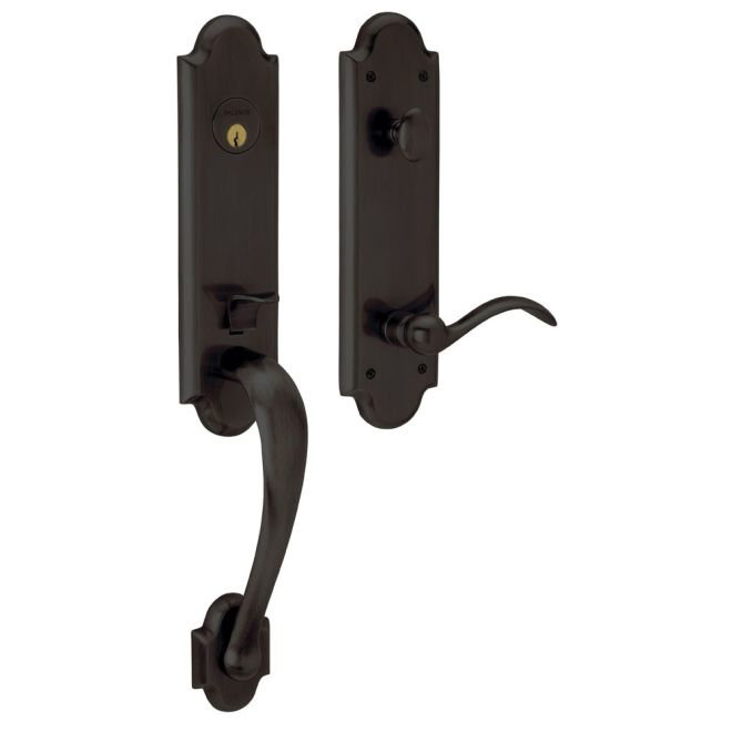 Distressed Oil Rubbed Bronze Single Cylinder Handleset with Lever
