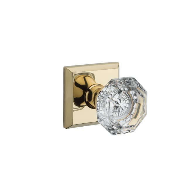 Lifetime Brass and Crystal Round Passage Door Knob