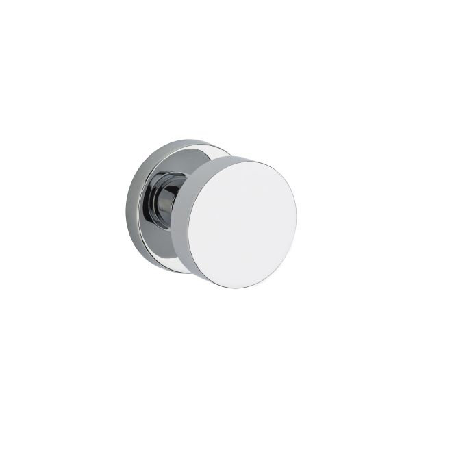 Polished Chrome Contemporary Privacy Door Knob with Round Rose