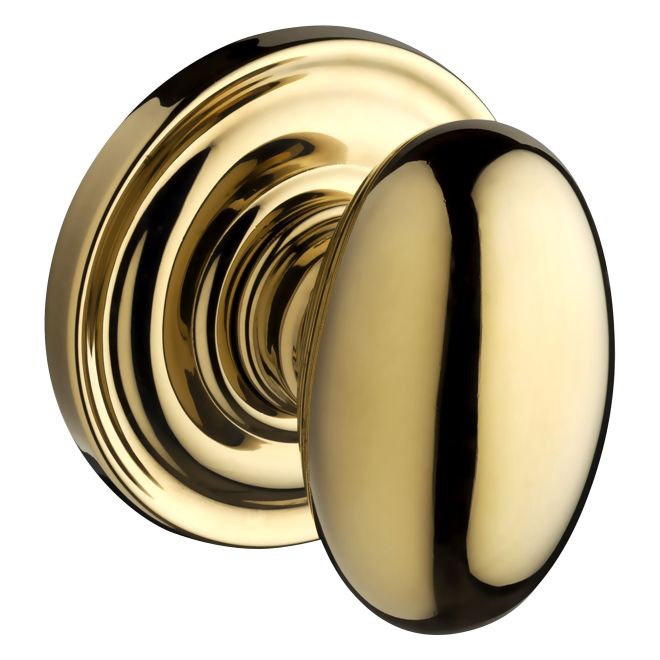 Polished Brass Traditional Egg-Shaped Passage Door Knob