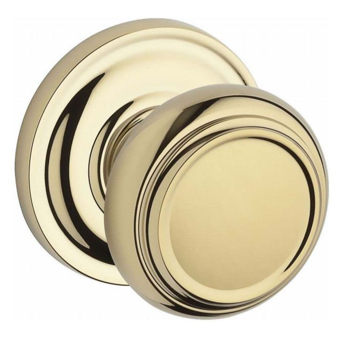 Polished Brass Traditional Round Passage Door Knob