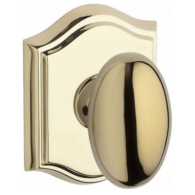 Lifetime Brass Privacy Door Knob with Traditional Arch Rose