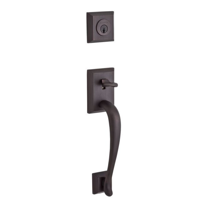 Napa Satin Nickel Handleset with Deadbolt and Lever