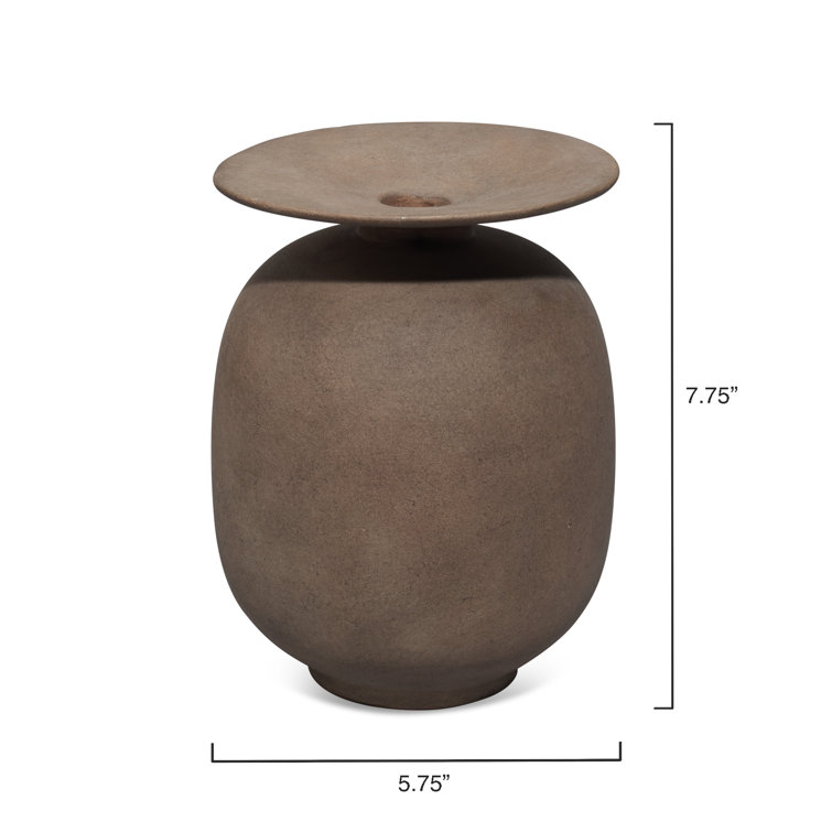 Highland Brown Handmade Ceramic Decorative Table Vase