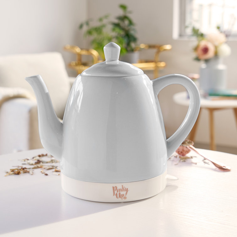 Noelle 1.5L Grey Ceramic and Rose Gold Electric Tea Kettle