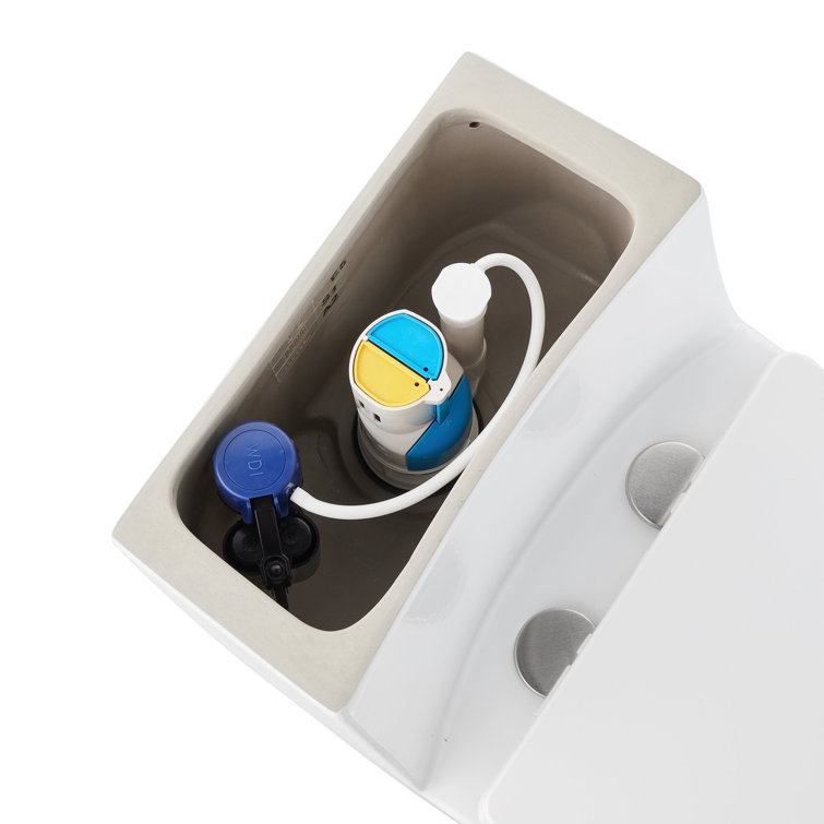Greta White Elongated One-Piece Dual Flush Toilet